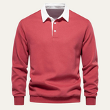 The Chelsea Men’s Long Sleeve Polo – Classic Knit Shirt