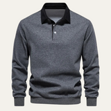 The Chelsea Men’s Long Sleeve Polo – Classic Knit Shirt
