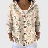 Nuala | Winter Tree Hooded Cardigan