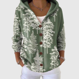 Ciara | Sage Botanical Hooded Cardigan