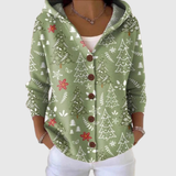 Áine | Sage Sparkle Hooded Cardigan