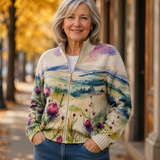 Siofra | Tartan Landscape Zip Cardigan