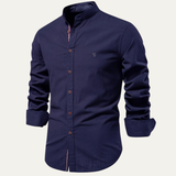 The Biella Men’s Mandarin Collar Smart Casual Button Shirt