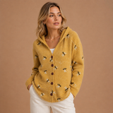Clíodhna | Mustard Bee Hooded Cardigan