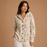 Nuala | Winter Tree Hooded Cardigan