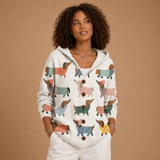 Sinéad | Dachshund Print Hooded Cardigan