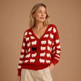 Bronagh | Red Sheep Knit Cardigan