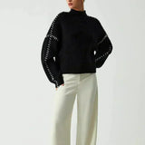 Nina | Ribbed High-Neck Sweater