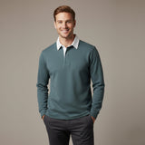 The Chelsea Men’s Long Sleeve Polo – Classic Knit Shirt